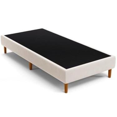 Imagem de Base Para Cama Box Solteiro 88cm Sleep W01 Suede Bege - Lyam Decor
