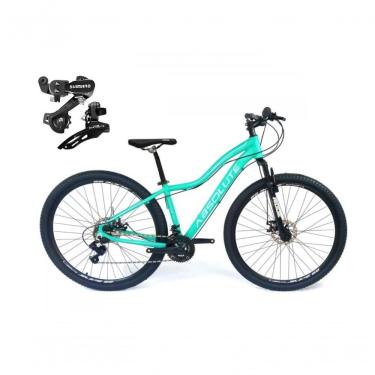 Imagem de Bicicleta Feminina Aro 29 Absolute Hera 24v Cambios Shimano Freio A Disco Mtb Alumínio Verde Tam: 15