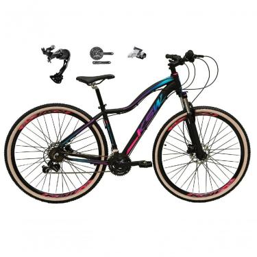 Imagem de Bicicleta Aro 29 Ksw Mwza Feminina Câmbio Shimano Alívio-altus 27v Freio Hidráulico Garfo C-trava preto-pink-Azul;ta