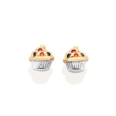 Imagem de Brinco Cupcake Com 8 Zirconias Rommanel 527561 Cor:Dourado, Dourado