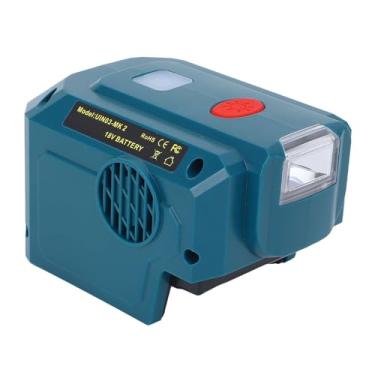 Imagem de FTVOGUE Inversor Portátil de 200 W para Ferramenta de 18 V Bateria Com Tomada CA Porta USB Tipo C e Luz LED Ajustável de 200LM para Emergência de Queda de Energia Em Acampamento