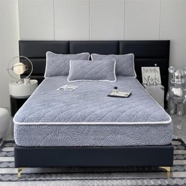Imagem de Capa de colchão antiderrapante engrossada com elástico com bordas elásticas, protetor respirável à prova de poeira para solteiro/casal/queen/king tamanho|||150 x 200 cm/(150 x 199.9 cm)