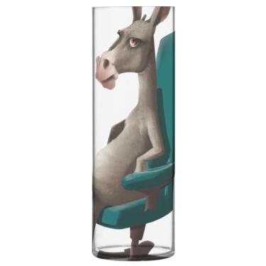 Imagem de JUZIHAI Donkey Boss Vaso para flores 9,9 cm x 30 cm Cilindro de plástico moderno vaso de flores para centro de mesa de casamento decoração de casa