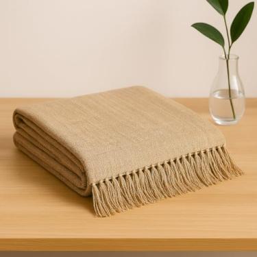 Imagem de Manta Para Sofá Gigante Luxo King 3.0x1.8M Grande 2,40X1,80m Pop 2.10x1.4M Premium De Algodão Capa Decorativa Protetora (KING 3,00x1,80M Caramelo Mescl)