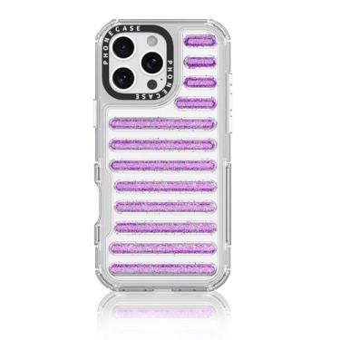 Imagem de HTVJFX Capa protetora com almofada de ar e glitter em formato de coração para iPhone 16 Pro Max (à prova de choque) (para iPhone 16 Pro Max/ZS)