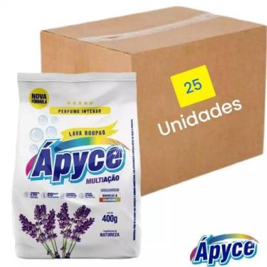 Imagem de Caixa 25 Unid. Sabao Lava Roupas 400gr Apyce NATUREZA