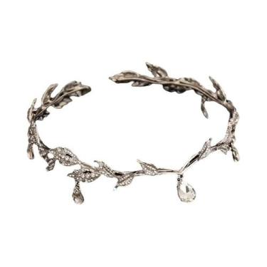 Imagem de Acessório De Cabelo Para Noivas Coroa De Elfo Com Cristais De Rhinesto