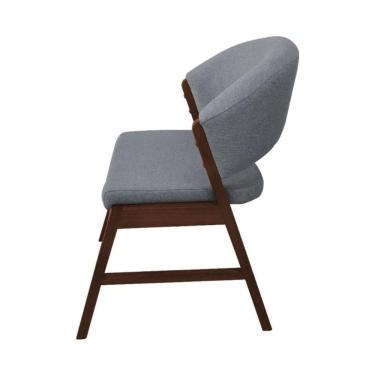 Imagem de Kit 8 Cadeiras De Jantar Madeira Maciça Débora Linho Premium Mel Cinza Linho