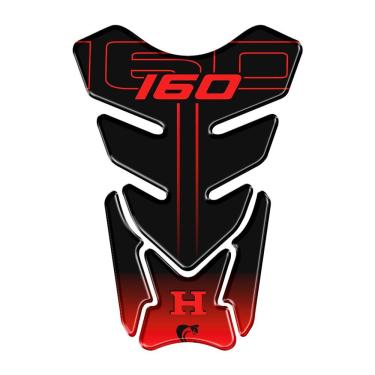 Imagem de Protetor Tanque Resinado 3d Compativel Cg Titan 160 Vermelho Cor Preto