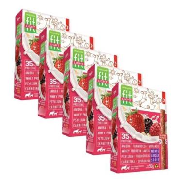 Imagem de Kit 5 Stick Fit Light Spin Pet Amora/framboesa/morango 50g