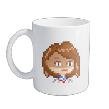 Imagem de Caneca Xícara de Café Porcelana 300ml Design Pixel Art Chibi