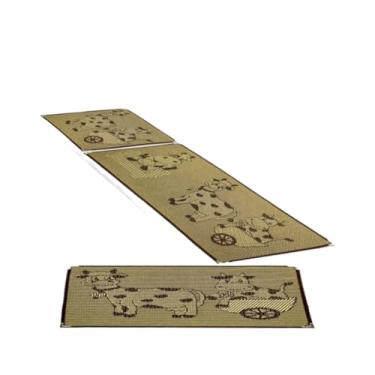 Imagem de Jogo Tapete Cozinha Peças Base Antiderrapante Sisal(KS-80)