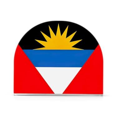 Imagem de Dispensador de guardanapo com bandeira de Barbuda Antigua, Suporte de guardanapo de acrílico Suporte de guardanapo em pé Suportes de guardanapo para guardanapos de papel restaurante piquenique