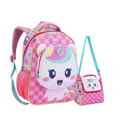 Imagem de Mochila De Costas Unicórnio Lancheira Térmica Infantil