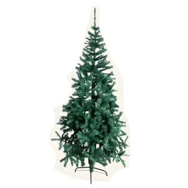 Imagem de Árvore de Natal 1,80m, Verde, 720 Galhos, PVC e Ferro, Pé Retrátil, Fácil Montagem, 1m Diâmetro