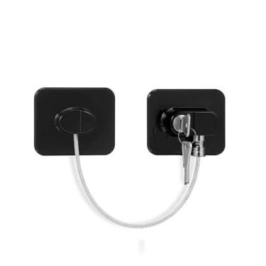 Imagem de Fechaduras de metal para porta de janela, fechaduras de corrente, kits de trava de janela de metal, fácil instalação, ferragens domésticas para janelas, portas, geladeiras, armários, cercas, portas