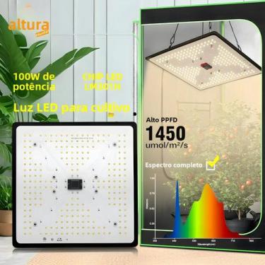 Imagem de Luz De Cultivo LED De Espectro Completo 100W Regulável LM301H Para Ilu