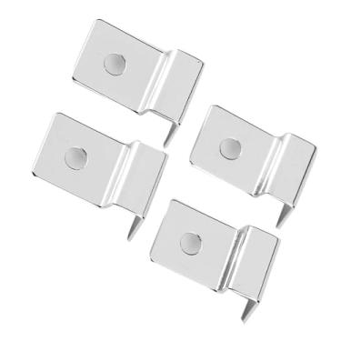 Imagem de Naroote Suporte de Cobertura de Tanque de Peixes Antiferrugem de 4 Unidades, Clipe de Suporte de Vidro de Aquário de Alta Resistência Com Plugue de Fixação, Material de Aço Inoxidável, Opções de