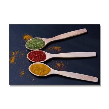 Imagem de NHLDZYH Pintura de cozinha moderna especiarias, impressão de arte, imagens para cozinha, decoração de parede de cozinha moderna. C16. 60 x 90 cm. Apenas tela