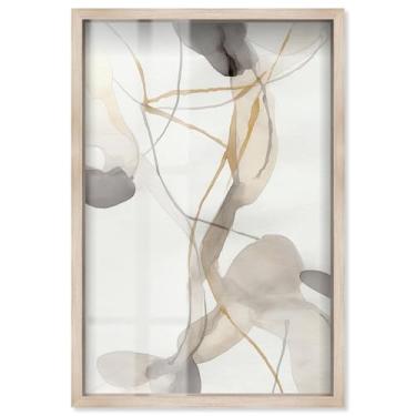 Imagem de Delicate Connection III Shadowbox Print Boho Gold Wall Art por Art Remedy, moldura loira, 43 x 63 cm