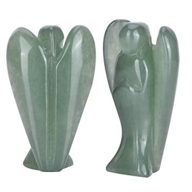 Imagem de GLOGLOW Ornamento Pedra Esculpida Elegante Com Polimento Suave e Brilhante, Decoração de Casa Com Escultura de Anjo Orando, Decoração Perfeita para Mulheres, Amigos da Família, Estatueta de Anjo de