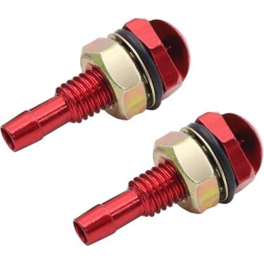 Imagem de YnGia 2 peças de bocais de lavagem de para-brisas universal carro dianteiro limpador de para-brisas bomba de limpeza bocal pulverizador kit de substituição de jato (vermelho)