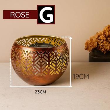 Imagem de Luminária Solar De Jardim Led Decoração Casa (Rose, Gra)