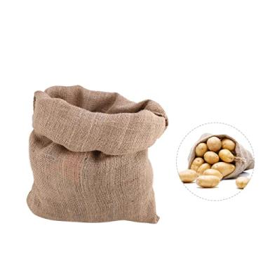 Imagem de HEEPDD Sacos de Armazenamento de Batata de Serapilheira de Grande Capacidade, Saco de Juta Natural Reutilizável Com Cordão para Armazenamento de Alimentos, Corrida de Saco, Sacos de (HEEPDDsbf6g-44)