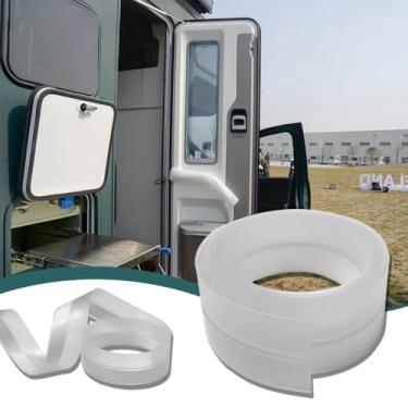Imagem de Fita de vedação inferior de porta 1 rolo de vedação de borracha para janela climática, à prova de vento, poeira, autoadesiva, porta, para-brisa, fita de vedação