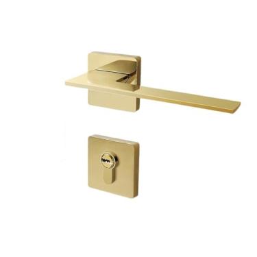 Imagem de Fechadura de porta interna de cobre escovado chinês retrô para quarto, fechadura magnética silenciosa (corpo de trava magnética 72F80)