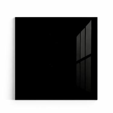 Imagem de Placas Adesivas Mármore 3D Revestimento Autocolante Decoração Quarto Sala Banheiro Lavável (Kit 10 Placas Preto Puro, 30 cm x 30 cm)