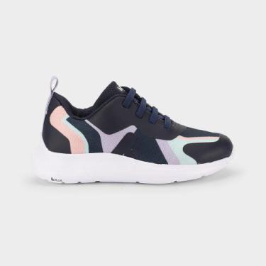 Imagem de Tênis Infantil Bibi Action Azul com Rosa, 26