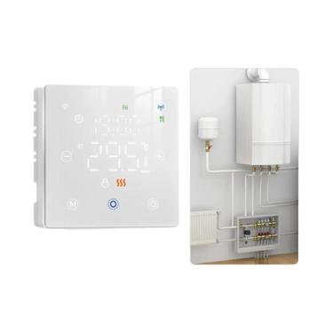 Imagem de Termostato Inteligente MOES Tuya WiFi ZigBee Alimentado Por Bateria Pa