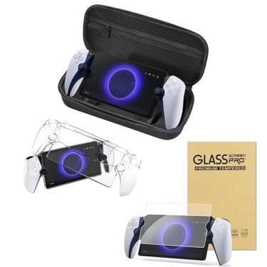 Imagem de Case Compatível Com PS5 Portal Preto + Película De Vidro + Capa Acrílico