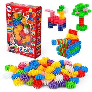 Imagem de Plakt Engrenagens De Montar 84 Peças Didático - Paki Toys