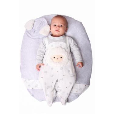 Imagem de Saída Maternidade Ovelhinha Menino e Menina 4 Peças Roupas de Bebê - M