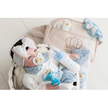 Imagem de Bebê Reborn Princesa Membros Silicone Morena Azul - MEU XODÓ