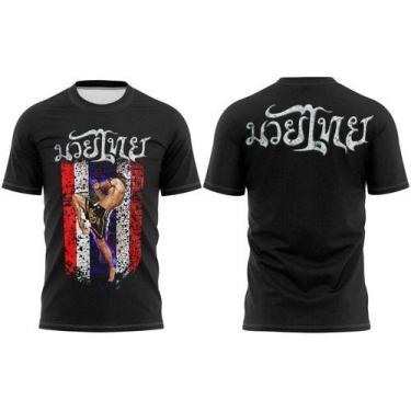 Imagem de Camisa Muay Thai Joelhada Camiseta Lutador Competidor Kick Boxing - 3F