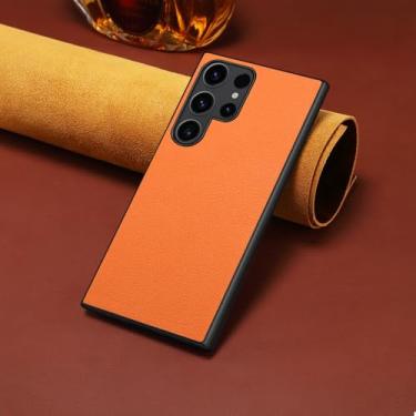 Imagem de Capa de celular fosca de luxo para Samsung S25 Ultra, S24 Plus e S23 (para Galaxy S23+/Laranja)