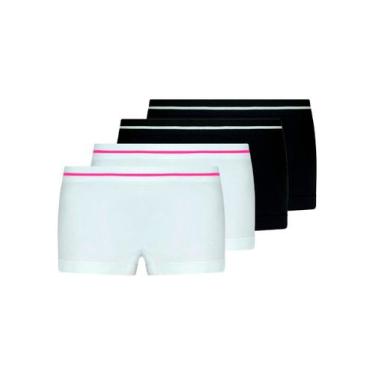 Imagem de Kit com 4 Calcinhas Infantil Lobinha 18720-001, Branco, M