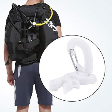 Imagem de Dioche Mergulho Autônomo Duplo BCD Suporte de Mangueira Clipe Regulador Retentor Fivela Gancho para Mergulho Com Snorkel Proteja Suas Mangueiras Com Aço Inoxidável 304 Durável e (Branca)