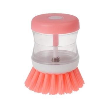 Imagem de Kit de 3 Escovas de Limpeza Multiuso - com Dispenser de Detergente, Lava-Louça Não Risca, Ideal para Cozinha, Banheiro e Utensílios Residenciais (1 Unidade)