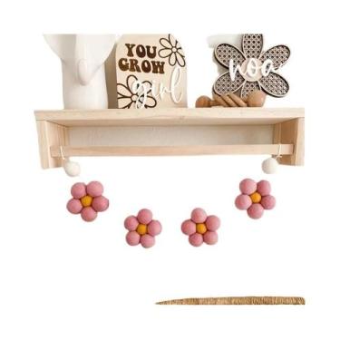 Imagem de Guirlanda Boêmia De Margaridas Feita À Mão Em Feltro Para Decoração De