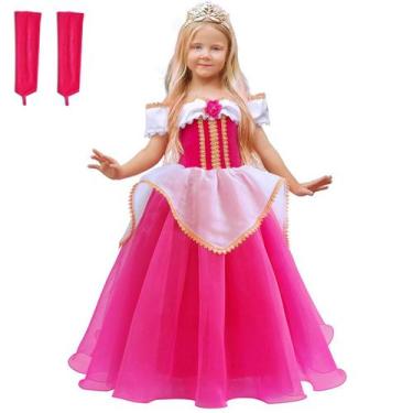 Imagem de Vestido de fantasia CQDY A bela adormecida Princesa Aurora Girl