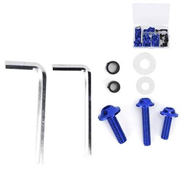 Imagem de Generic Kit de Parafusos de Carenagem Universal para Motocicleta, Conjunto Durável de Com 158 Peças para Vários Modelos (Azul)