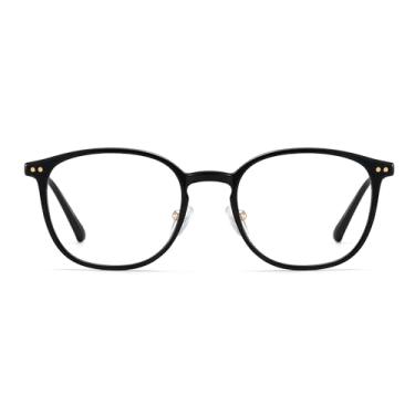 Imagem de Zeelool Óculos femininos com bloqueio de luz azul, armação oval TR90 com lente antirUV Mira, Preto, Narrow