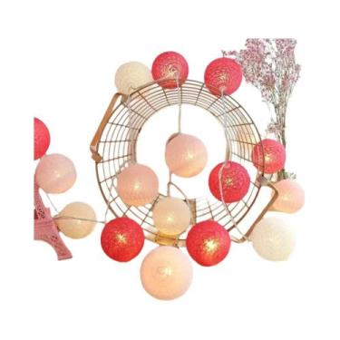 Imagem de Luzes De Fada De Algodão 1.5/3M Para Decorações De Natal, Festas Ao Ar