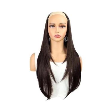 Imagem de Extensão De Cabelo Sintético Longa De 22 Polegadas Com Clipe Em Camada