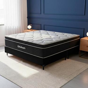 Imagem de Cama box e colchão Elegant Superpocket(158x198) - Ortobom