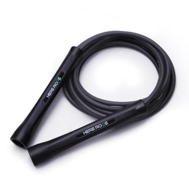 Imagem de Corda de pular Hererope de PVC de 6 mm para homens e mulheres, fitness, velocidade, truques, treinamento cardiovascular, corda de pular de boxe com alças inquebráveis e corda de pular que não torce